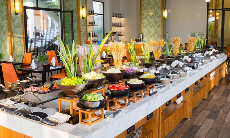 Buffe sáng tại Hoàn Mỹ Resort Ninh chử